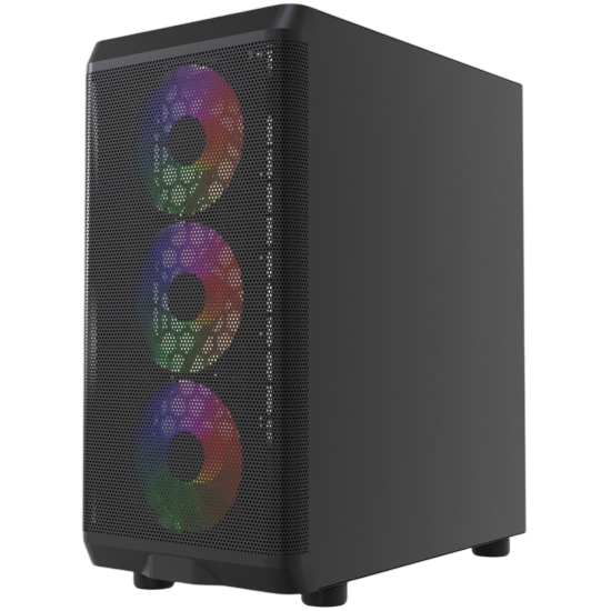 Компьютерный корпус Powercase Mistral Micro EM22 TG FRGB Black (CMMEM22B-L4)