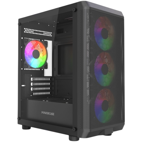 Компьютерный корпус Powercase Mistral Micro EM22 TG FRGB Black (CMMEM22B-L4)