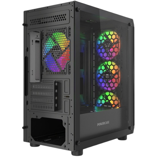Компьютерный корпус Powercase Mistral Micro EM22 TG FRGB Black (CMMEM22B-L4)