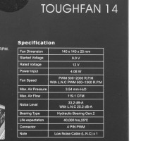Вентилятор для корпуса Thermaltake TOUGHFAN 14 CL-F118-PL14BL-A