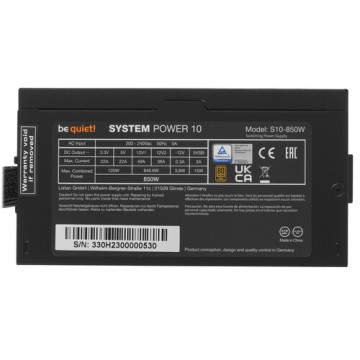 Блок питания Be Quiet! 850W SYSTEM POWER 10 BN330