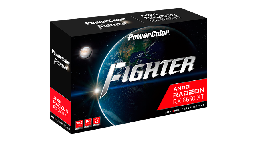 Видеокарта PowerColor (AXRX 6650XT 8GBD6-3DH) Radeon RX 6650 XT 8GB Fighter