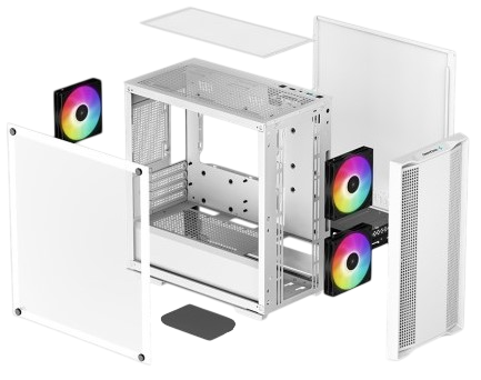 Компьютерный корпус Deepcool CC360 WH TG ARGB White