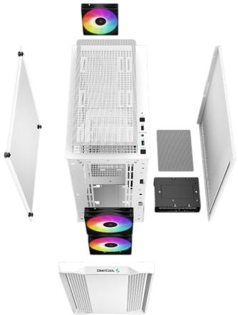 Компьютерный корпус Deepcool CC360 WH TG ARGB White
