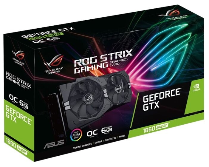 Видеокарта ASUS (ROG-STRIX-GTX1660S-O6G-GAMING) GeForce RTX 1660 SUPER 6Gb ROG STRIX GAMING OC