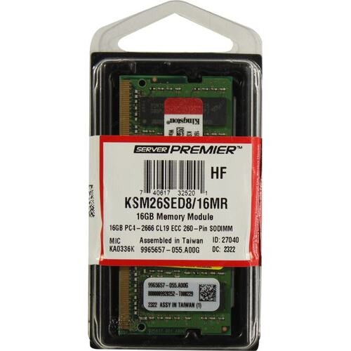 Оперативная память 16 Gb 2666 MHz Kingston Server Premier (KSM26SED8/16MR)