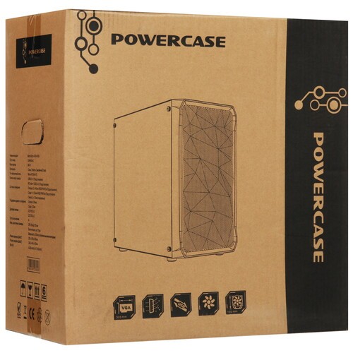 Компьютерный корпус Powercase MISTRAL Micro A3B TG ARGB Black CMMAB-A3