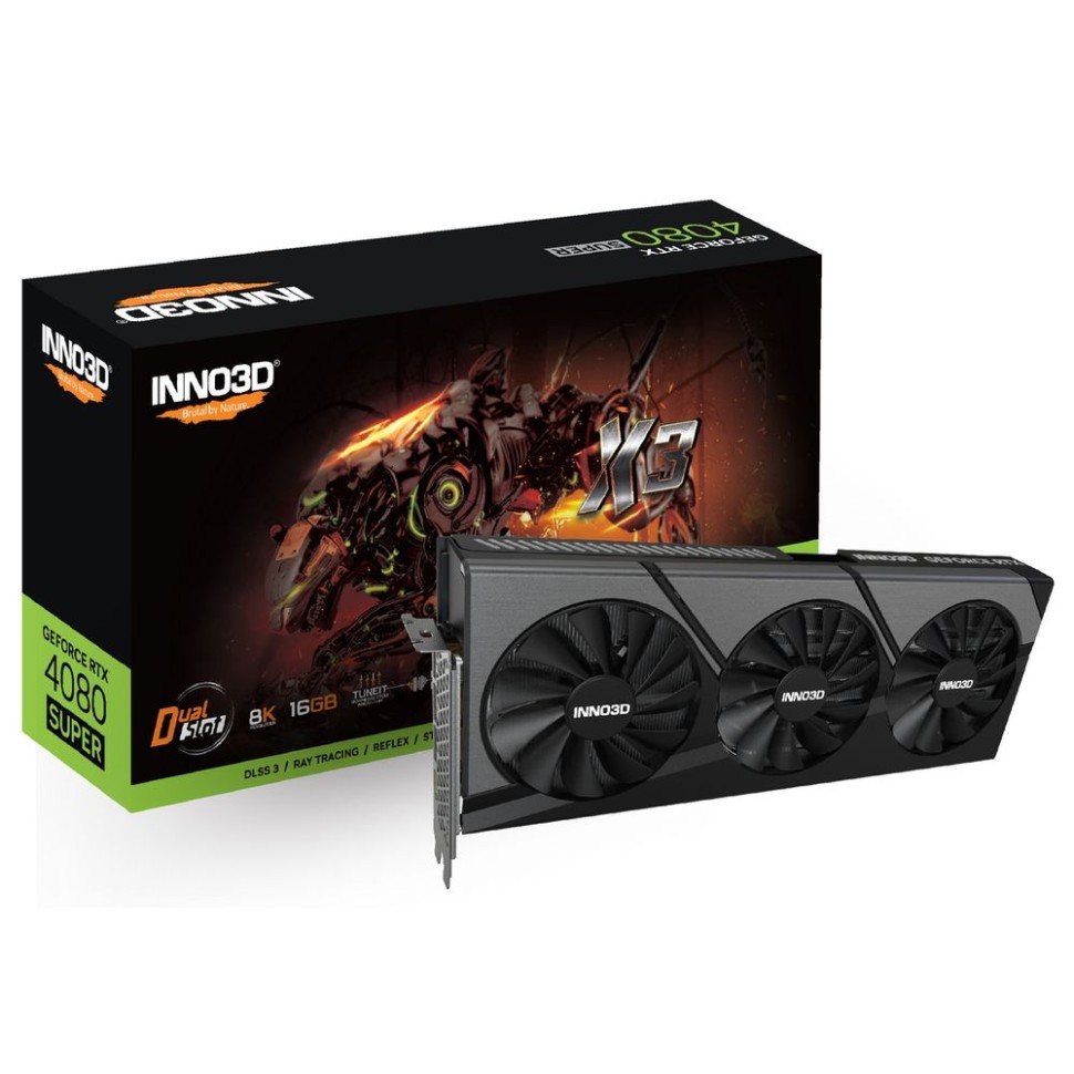 Видеокарта INNO3D (N408S3-166X-18703552) GeForce RTX 4080 SUPER 16GB X3