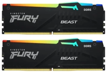 Оперативная память 64 Gb 6000 MHz Kingston FURY Beast RGB EXPO Black (KF560C36BBEAK2-64)