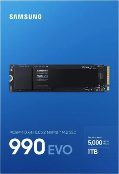 Твердотельный накопитель Samsung 1000 Gb 990 EVO (MZ-V9V1T0BW)