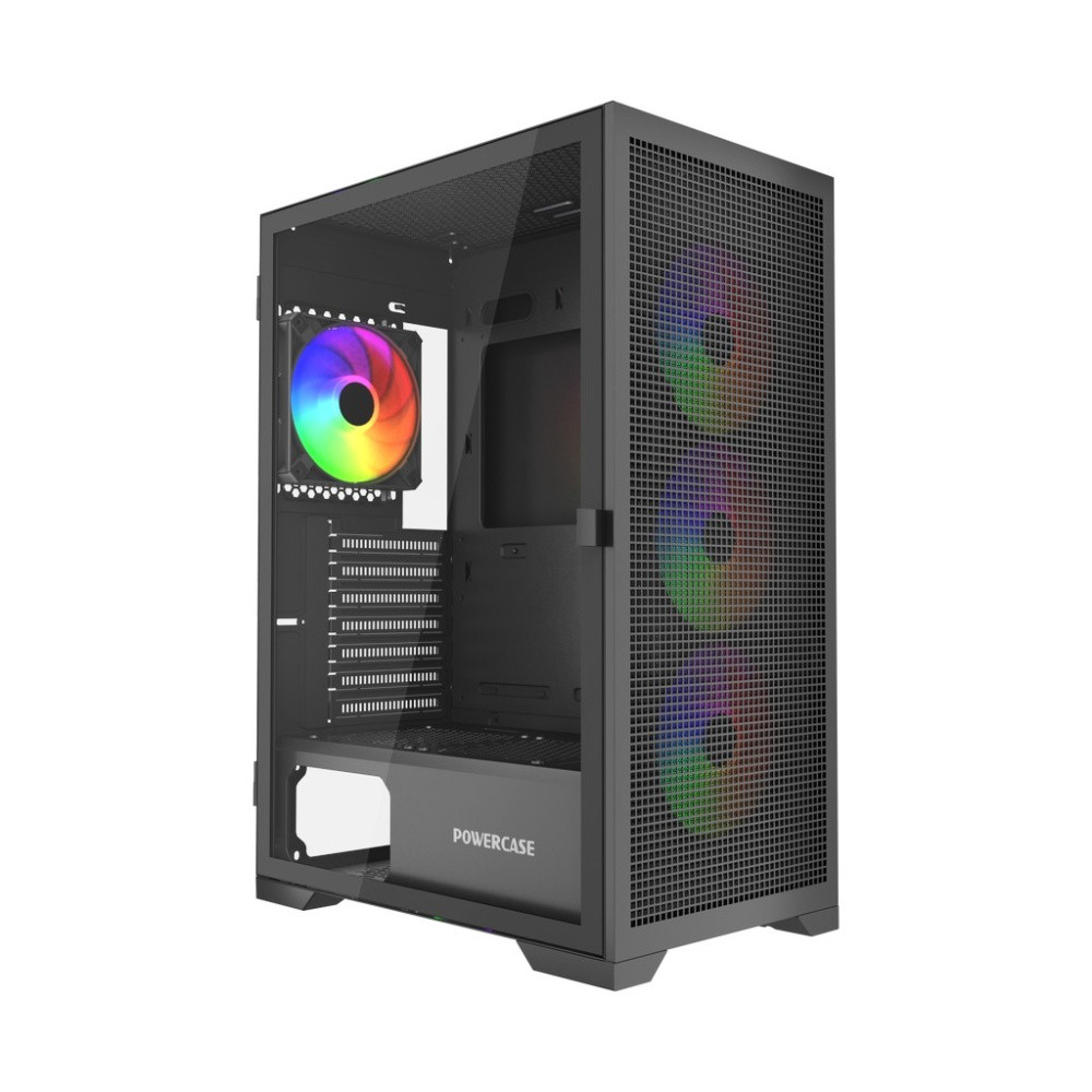 Компьютерный корпус Powercase Mistral B415 TG ARGB Black (CMAB415-A4)
