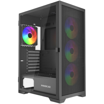 Компьютерный корпус Powercase Mistral B415 TG ARGB Black (CMAB415-A4)