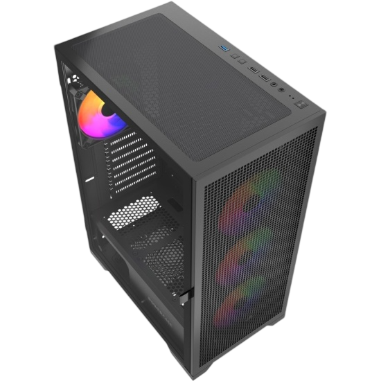Компьютерный корпус Powercase Mistral B415 TG ARGB Black (CMAB415-A4)