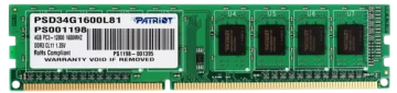 Оперативная память 4 Gb 1600 MHz PATRIOT SL (PSD34G1600L81)