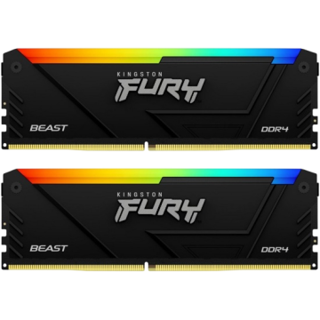 Оперативная память 16 Gb 3200 MHz Kingston FURY Beast RGB XMP Black (KF432C16BB2AK2/16)