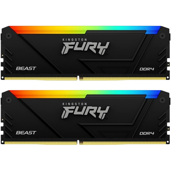 Оперативная память 16 Gb 3200 MHz Kingston FURY Beast RGB XMP Black (KF432C16BB2AK2/16)