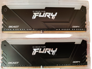 Оперативная память 16 Gb 3200 MHz Kingston FURY Beast RGB XMP Black (KF432C16BB2AK2/16)