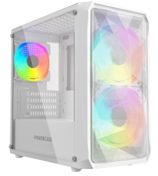 Компьютерный корпус Powercase MISTRAL Micro A3W TG ARGB White (CMMAW-A3)
