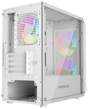 Компьютерный корпус Powercase MISTRAL Micro A3W TG ARGB White (CMMAW-A3)
