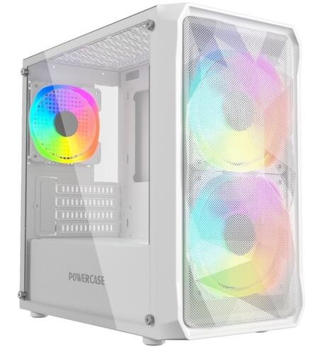 Компьютерный корпус Powercase MISTRAL Micro A3W TG ARGB White CMMAW-A3