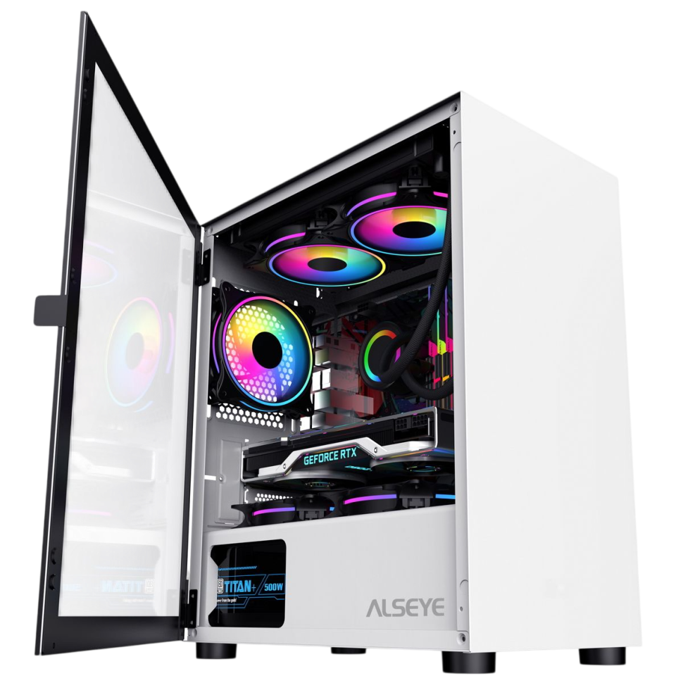 Компьютерный корпус ALSEYE TG White (PUNK-W)
