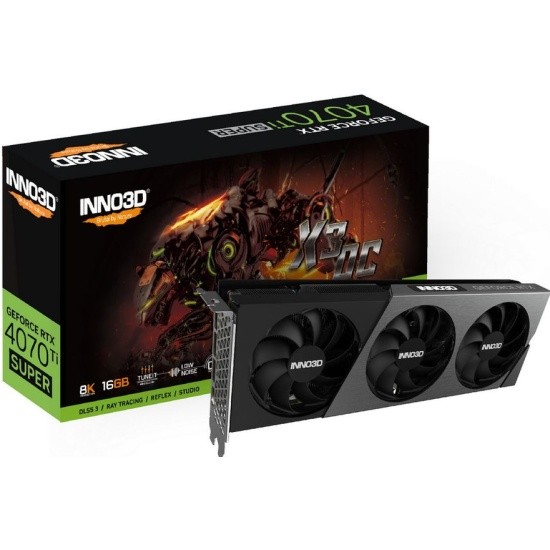 Видеокарта INNO3D (N407TS3-166XX-186158N) GeForce RTX 4070 Ti SUPER 16GB X3 OC