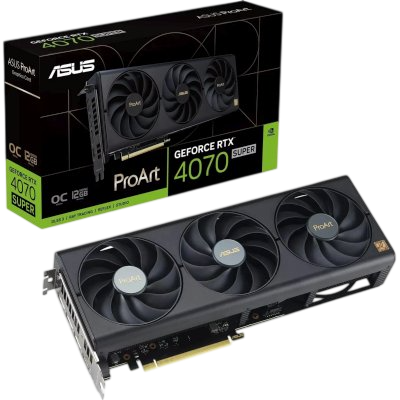 Видеокарта ASUS (PROART-RTX4070S-O12G) GeForce RTX 4070 SUPER 12GB PROART OC 90YV0KC4-M0NA00
