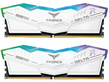 Оперативная память 64 Gb 6000 MHz Team Group T-FORCE DELTA RGB White (FF4D564G6000HC38GDC01)