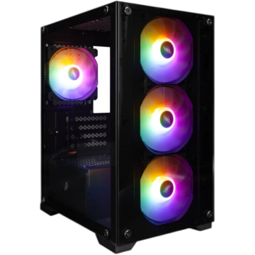 Компьютерный корпус 1STPLAYER FIREBASE X2-M FRGB Black (X2-M-BK-4F1)