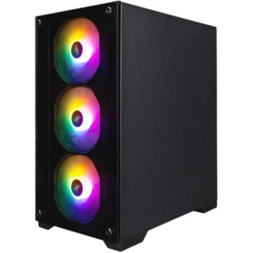Компьютерный корпус 1STPLAYER FIREBASE X2-M FRGB Black (X2-M-BK-4F1)
