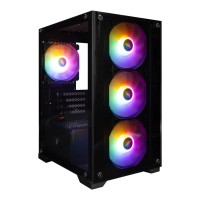 Компьютерный корпус 1STPLAYER FIREBASE X2-M FRGB Black (X2-M-BK-4F1)