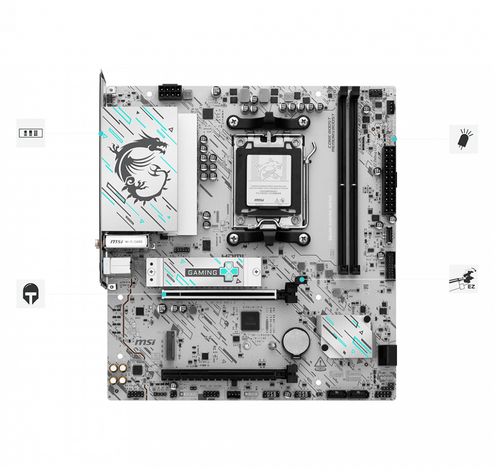 Материнская плата MSI B840M GAMING PLUS WIFI6E