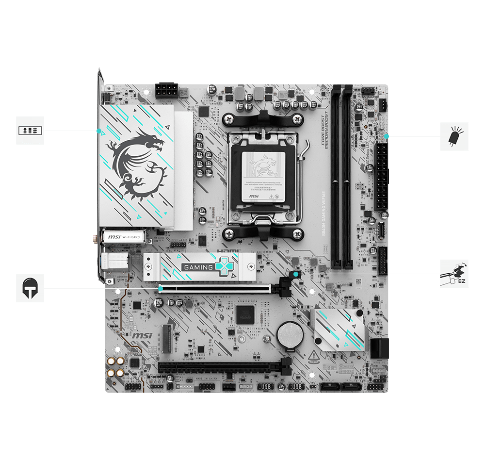 Материнская плата MSI B840M GAMING PLUS WIFI6E
