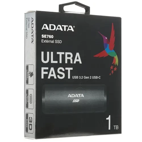 Внешний SSD ADATA XPG 1000 Gb SE760 EXTERNAL Titan-Gray ASE760-1TU32G2-CTI