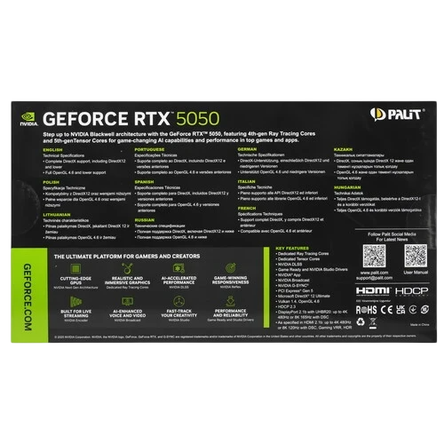 Видеокарта Palit (NE65050019P1-GB2070F) GeForce RTX 5050 8GB STORMX